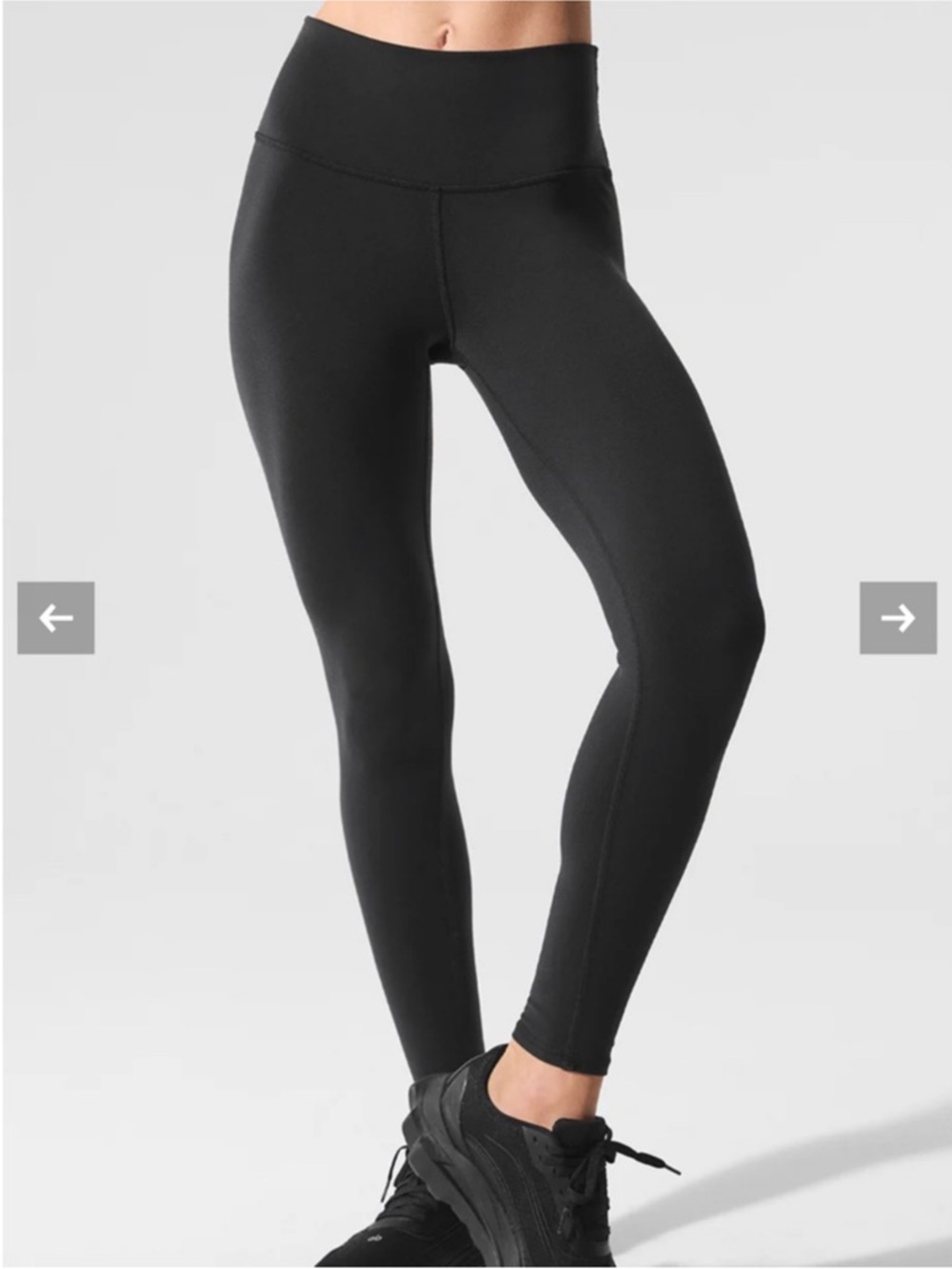 ALO Yoga Black 7/8 High-Waist Airbrush Legging NWT L
